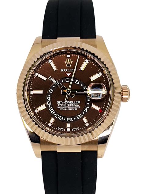 rolex sky dweller chocolate oysterflex